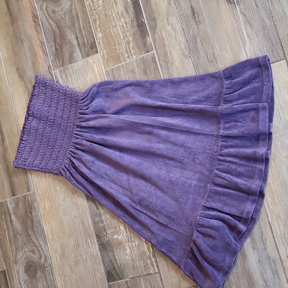 Rare Juicy Couture Purple Terry Cloth Ruffle Hem Pocket Detail Mini Dress, 0 - Picture 7 of 15